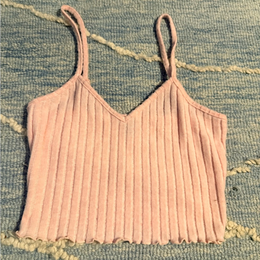 SHEIN Light Pink Ribbed Camisole
